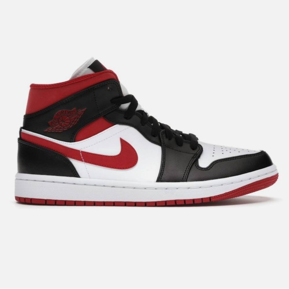 Unisex Air Jordan 1 mid “black gym red”